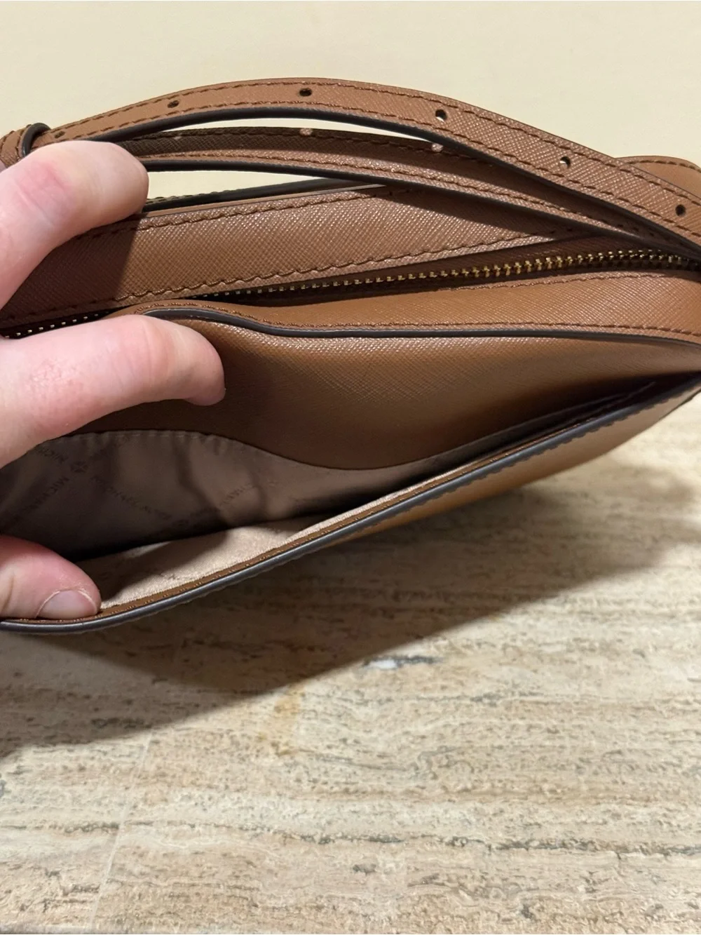 Michael Kors Jet Set Saffiano Leather Crossbody Bag